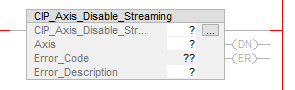 screen capture of the CIP_Axis_Disable_Streaming AOI ladder